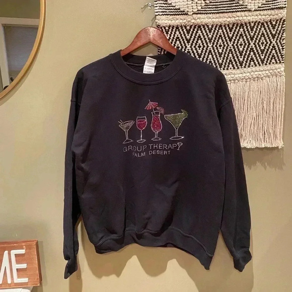 CREW NECK VINTAGE GROUP THERAPY PALM DESSERT M - Picture 1 of 4